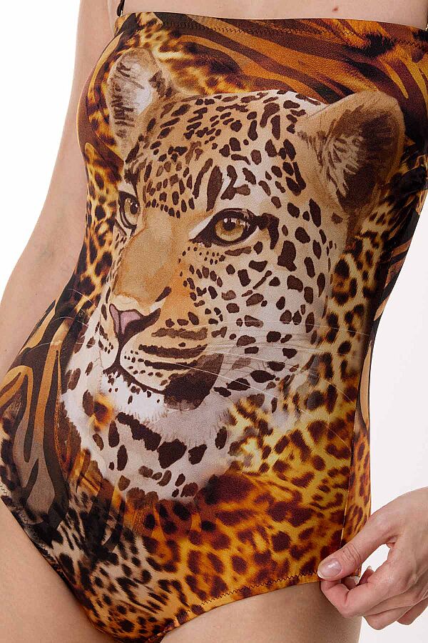 Ayyıldız 4308 Leopar Desenli Straplez Mayo - 2