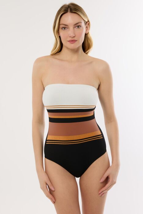 Ayyıldız 4308 Siyah Kahverengi Straplez Mayo - 4