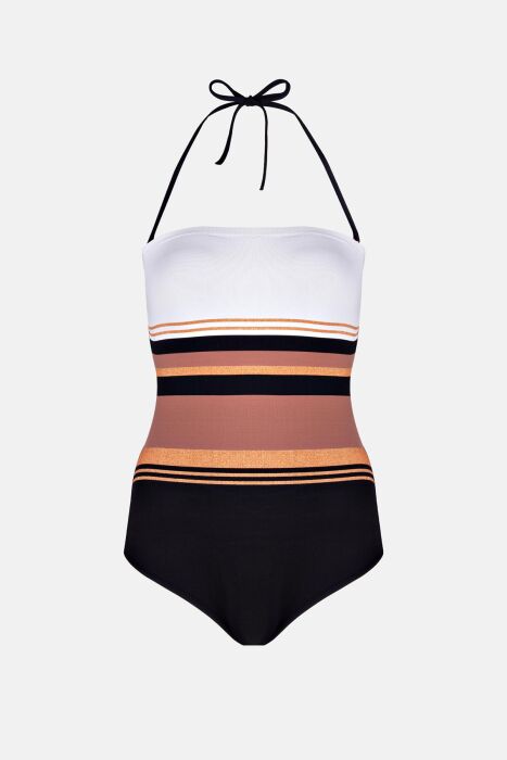 Ayyıldız 4308 Siyah Kahverengi Straplez Mayo - 5