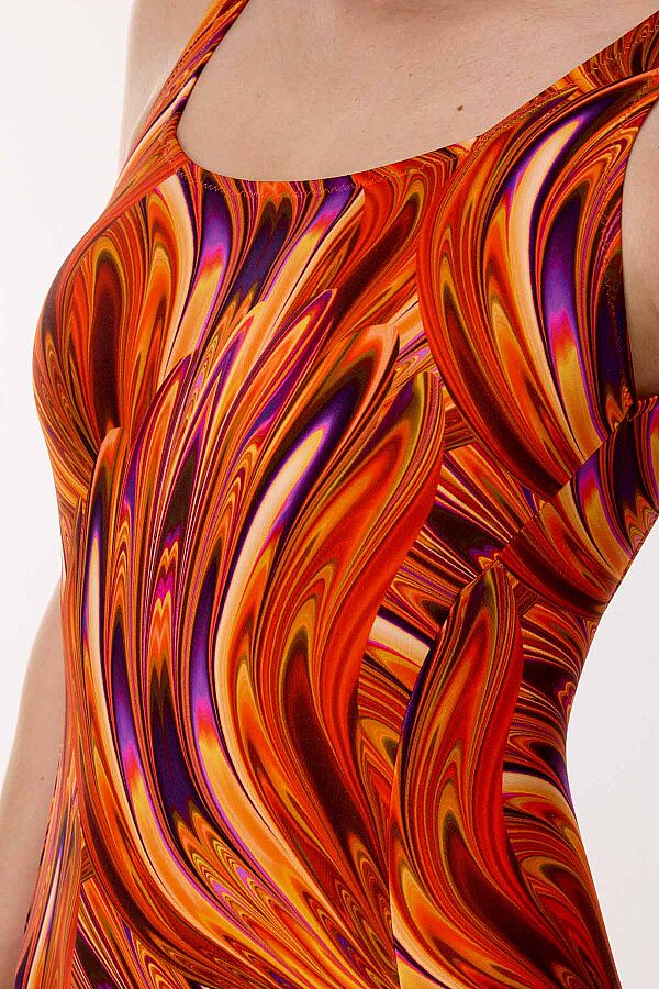 Ayyıldız 4310 Turuncu Desenli Toparlayıcı Mayo - 2