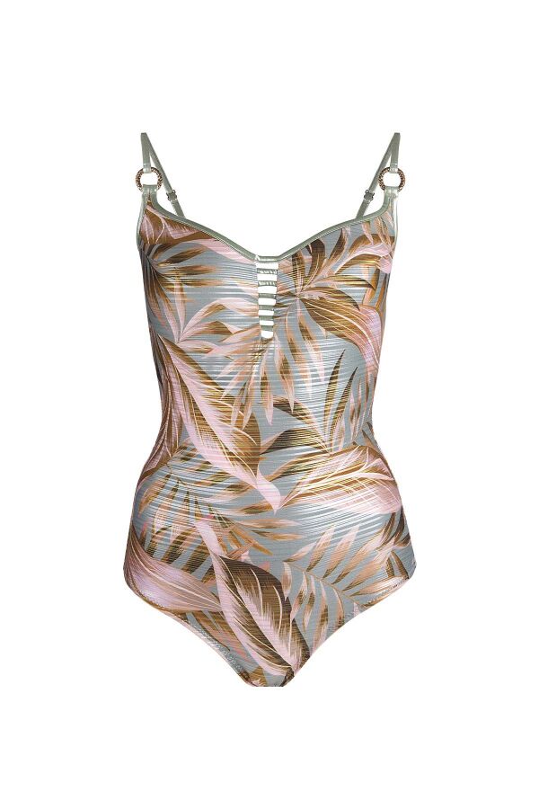 Ayyıldız 4312 Pembe Yeşil Balkonet Toparlayıcı Mayo - 4