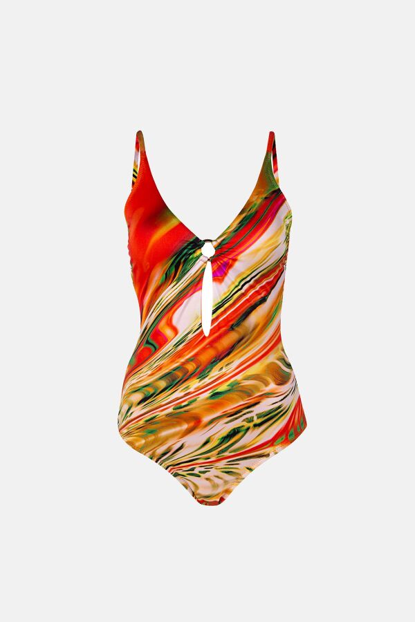 Ayyıldız 4313 Turuncu Desenli Mayo - 4