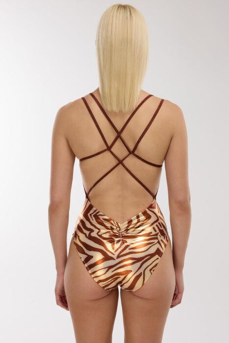 Ayyıldız 4319 Parlak Kahverengi V Yaka Mayo - 3