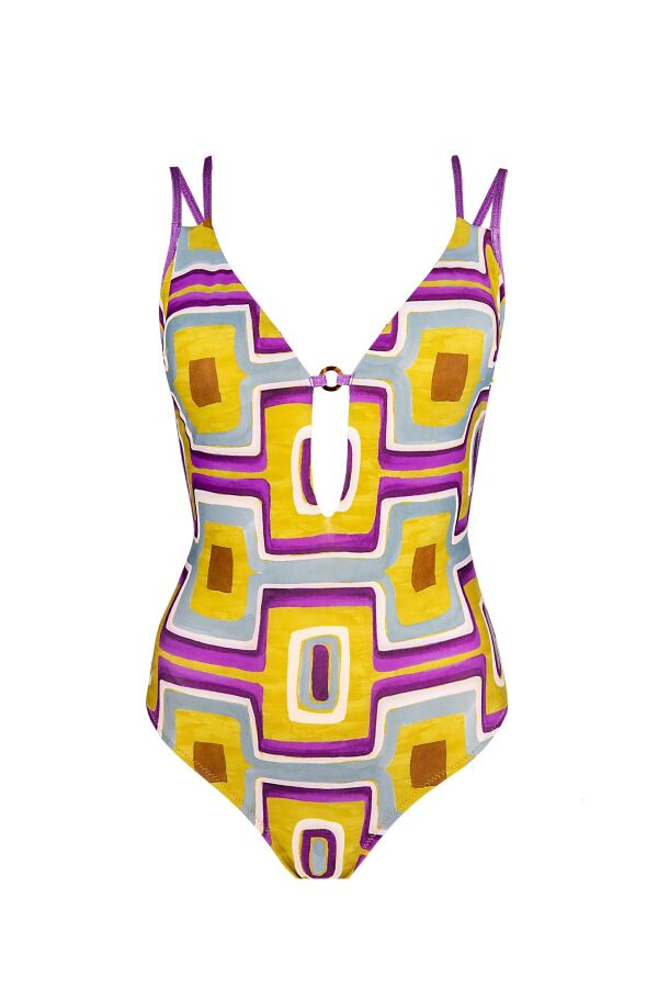 Ayyıldız 4319 Sarı Mor V Yaka Mayo - 4