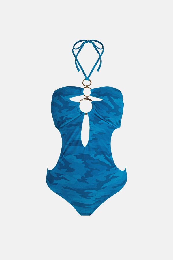 Ayyıldız 4323 Turkuaz Desenli Mayokini - 4