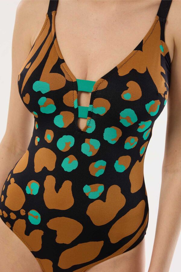 Ayyıldız 4328 Kahve Desenli Mayo - 3