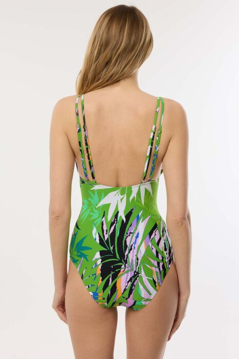 Ayyıldız 4332 Yeşil Desenli Mayo - 2