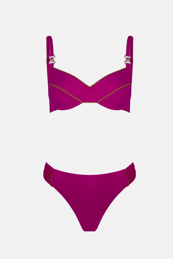 Ayyıldız 4504 Fuşya Kapsız Bikini Takımı - 4