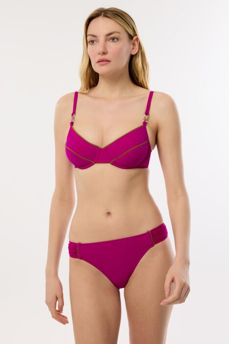 Ayyıldız 4504 Fuşya Kapsız Bikini Takımı - 1