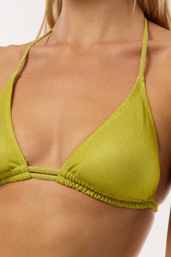 Ayyıldız 4524 Yeşil Simli Üçgen Bikini Takımı - 2