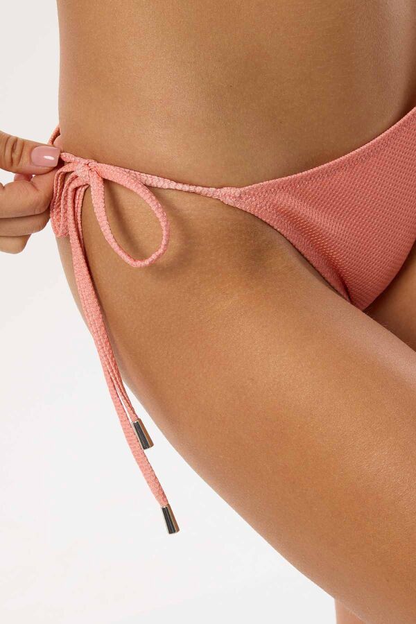 Ayyıldız 4524 Somon Simli Üçgen Bikini Takımı - 3