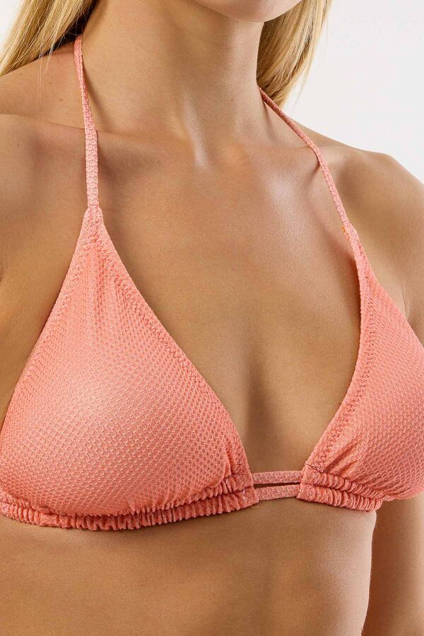 Ayyıldız 4524 Somon Simli Üçgen Bikini Takımı - 2