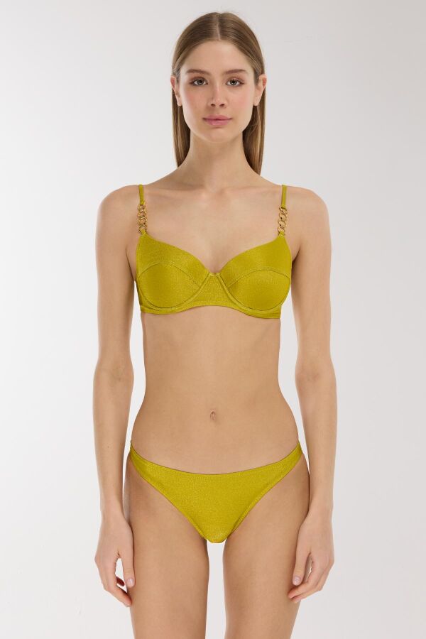 Ayyıldız 4525 Yeşil Simli Bikini Takımı - 1