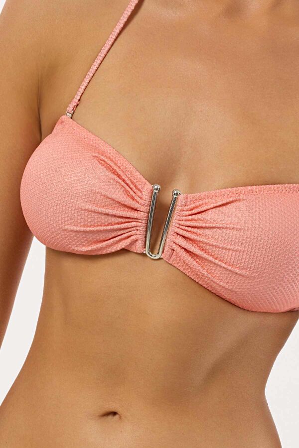 Ayyıldız 4526 Somon Simli Straplez Bikini Takımı - 3