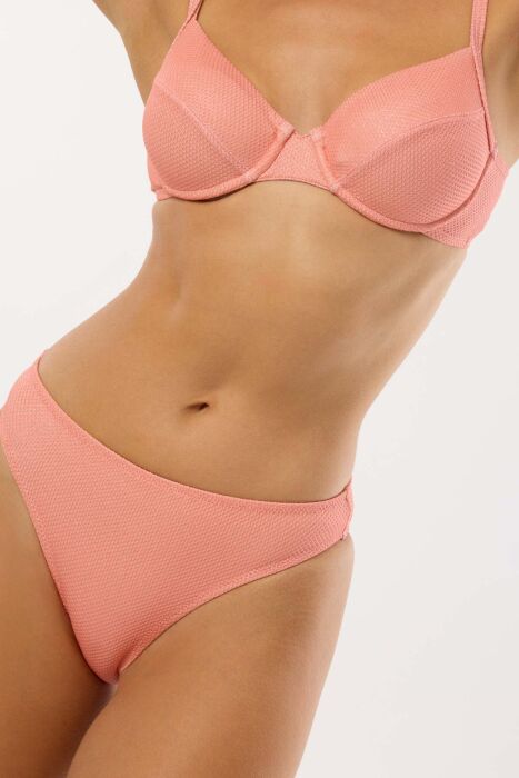 Ayyıldız 4527 Somon Simli Kapsız Balkonet Bikini Takımı - AYYILDIZ (1)