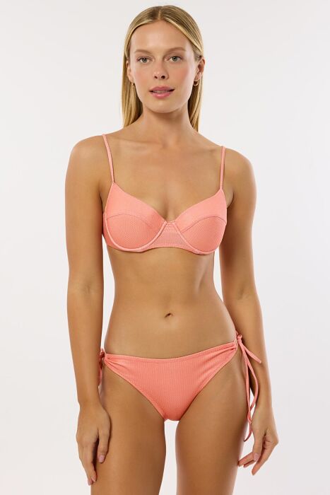 Ayyıldız 4529 Somon Simli Kaplı Balkonet Bikini Takımı - AYYILDIZ