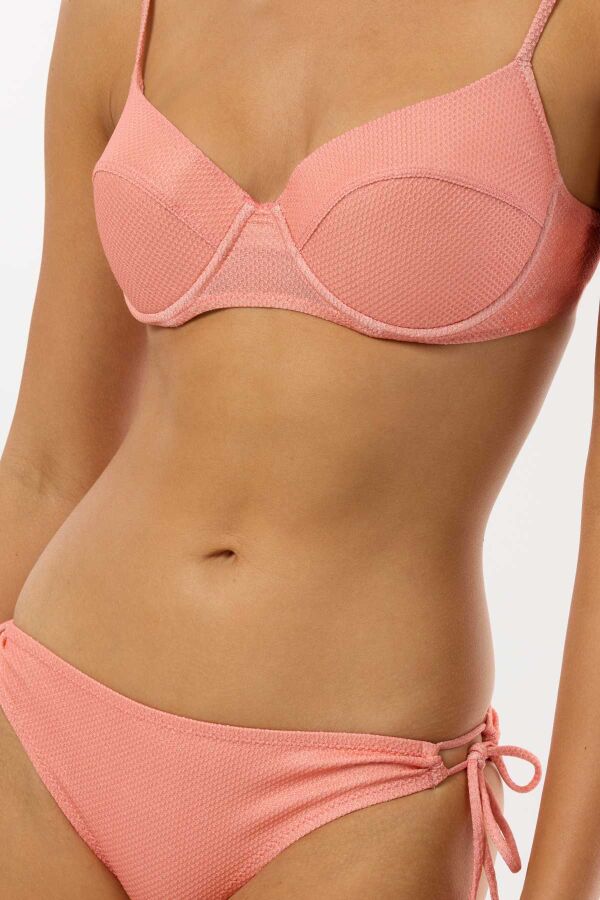 Ayyıldız 4529 Somon Simli Kaplı Balkonet Bikini Takımı - 2