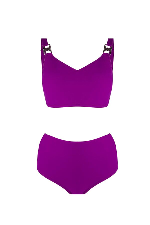 Ayyıldız 4532 Mor Büyük Beden Bikini Takımı - 3