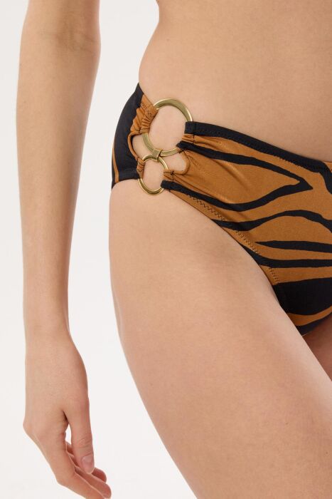 Ayyıldız 4600 Kahve Desenli Straplez Bikini Takımı - 3