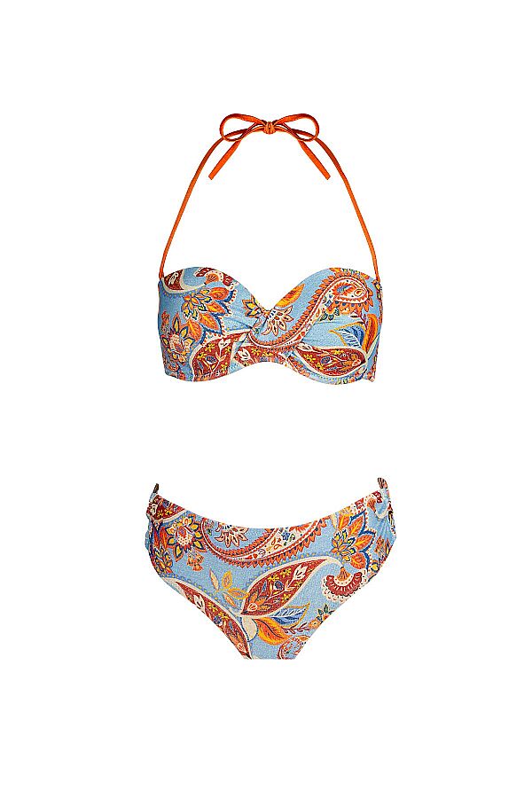 Ayyıldız 4600 Şal Desenli Straplez Bikini Takımı - 4