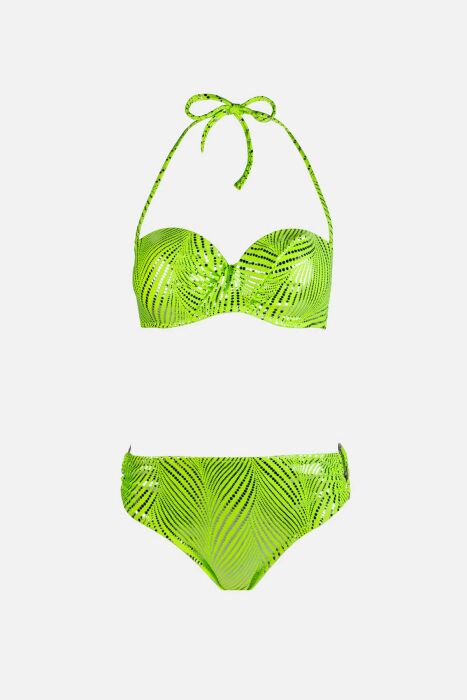 Ayyıldız 4600 Neon Sarı Straplez Bikini Takımı - 4