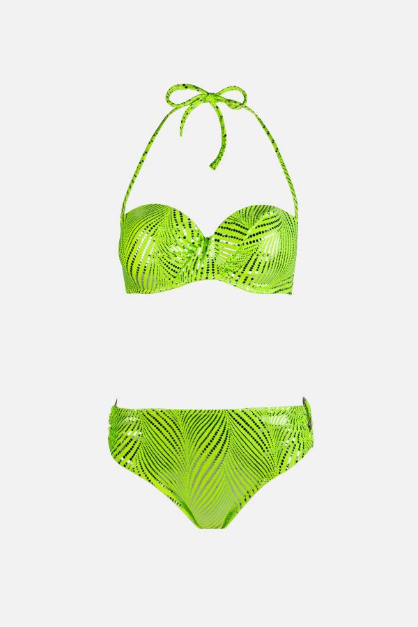 Ayyıldız 4600 Neon Sarı Straplez Bikini Takımı - 4