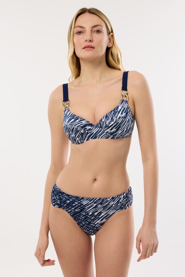 Ayyıldız 4601 Lacivert Desenli Bikini Takımı - 1