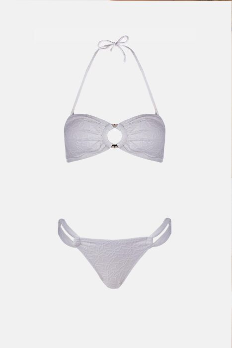 Ayyıldız 4604 Beyaz Straplez Bikini Takımı - 5