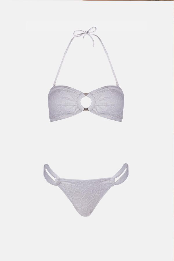 Ayyıldız 4604 Beyaz Straplez Bikini Takımı - 5