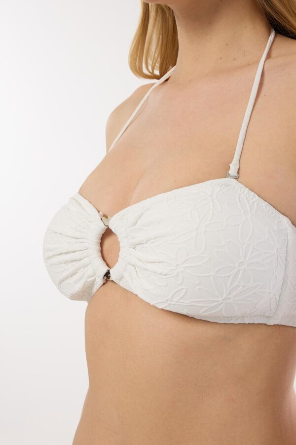 Ayyıldız 4604 Beyaz Straplez Bikini Takımı - 4