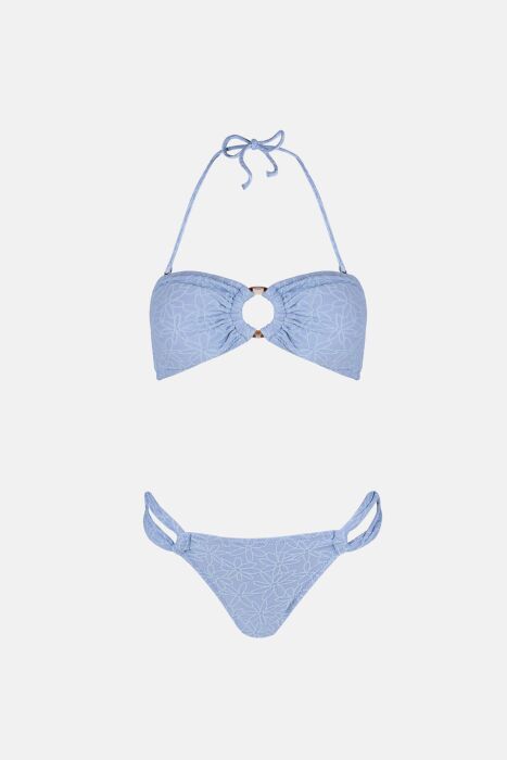 Ayyıldız 4604 Mavi Straplez Bikini Takımı - 5