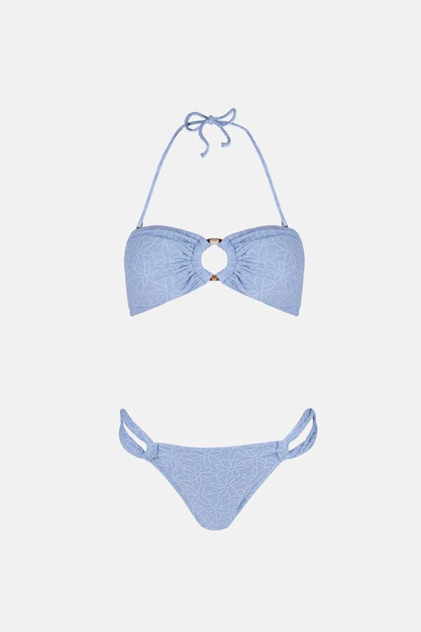 Ayyıldız 4604 Mavi Straplez Bikini Takımı - 5