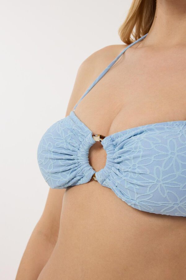 Ayyıldız 4604 Mavi Straplez Bikini Takımı - 4