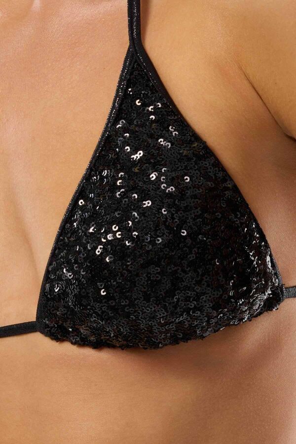 Ayyıldız 4607 Siyah Pul Payetli Bikini Takımı - 3