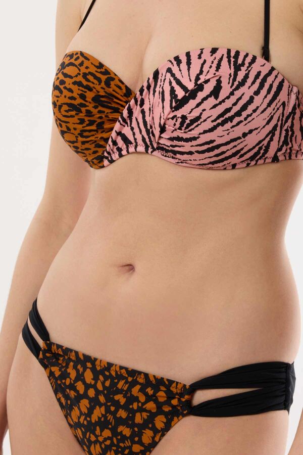 Ayyıldız 4610 Kahve Straplez Bikini Takımı - 2