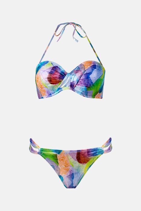 Ayyıldız 4610 Parlak Mavi Straplez Bikini Takımı - 3