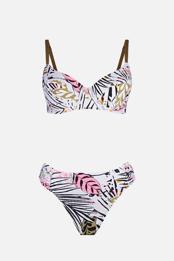Ayyıldız 4611 Beyaz Desenli Bikini Takımı - 4