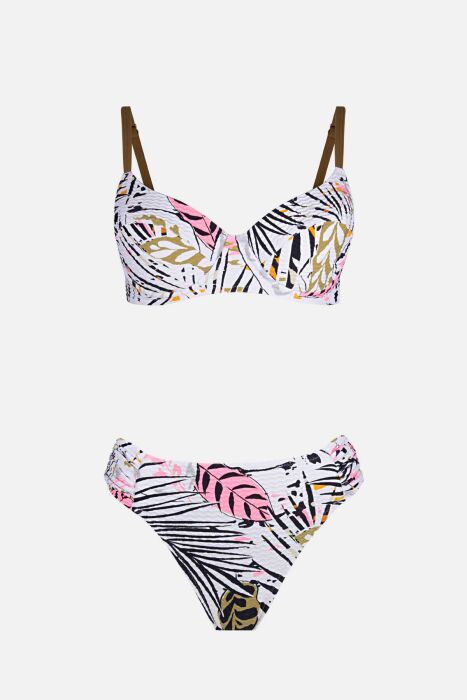 Ayyıldız 4611 Beyaz Desenli Bikini Takımı - 4