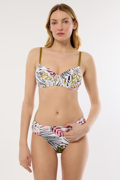 Ayyıldız 4611 Beyaz Desenli Bikini Takımı - 1