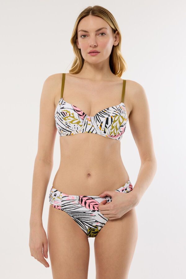 Ayyıldız 4611 Beyaz Desenli Bikini Takımı - 1