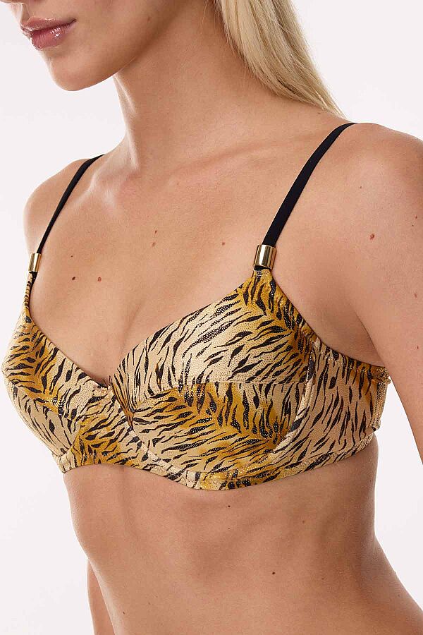 Ayyıldız 4611 Parlak Sarı Balkonet Bikini Takımı - 2