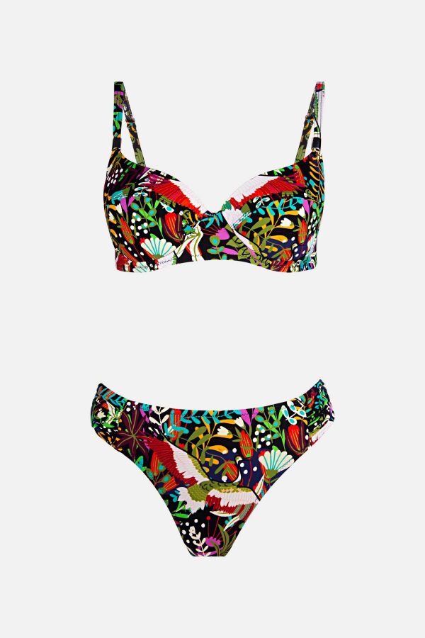 Ayyıldız 4611 Yeşil Desenli Bikini Takımı - 5