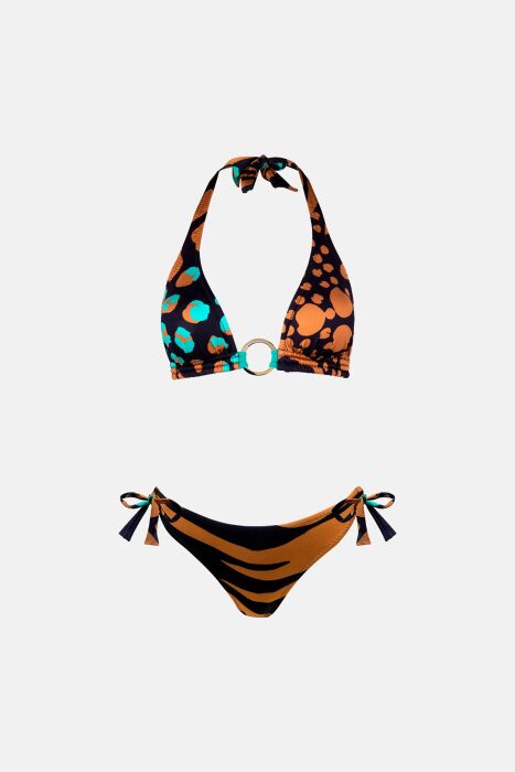Ayyıldız 4612 Kahve Desenli Bikini Takımı - 4