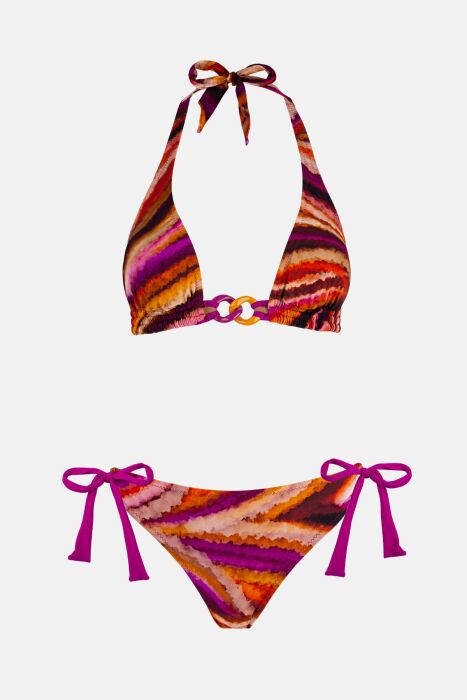 Ayyıldız 4612 Turuncu Mor Desenli Bikini Takımı - 4