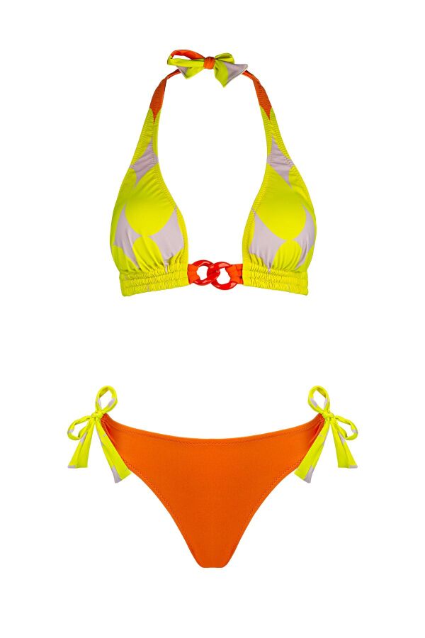 Ayyıldız 4612 Sarı Desenli Bikini Takımı - 4