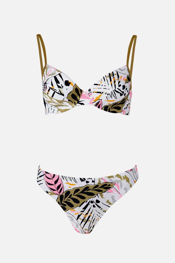 Ayyıldız 4613 Beyaz Desenli Bikini Takımı - 4