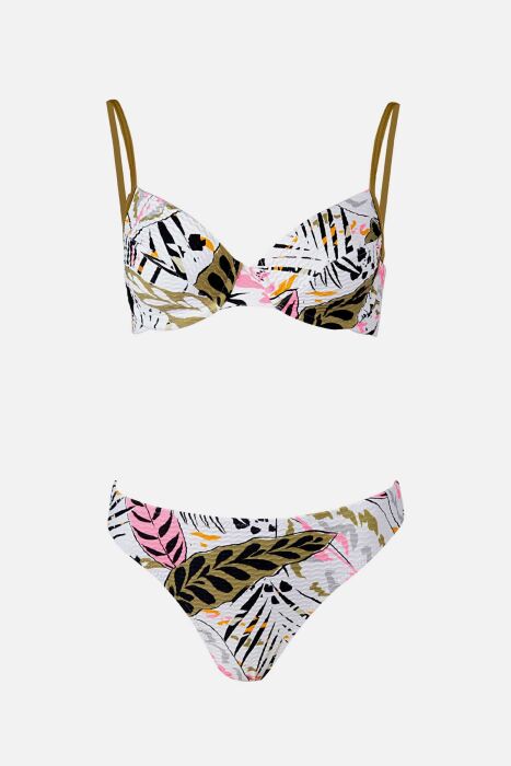 Ayyıldız 4613 Beyaz Desenli Bikini Takımı - 4