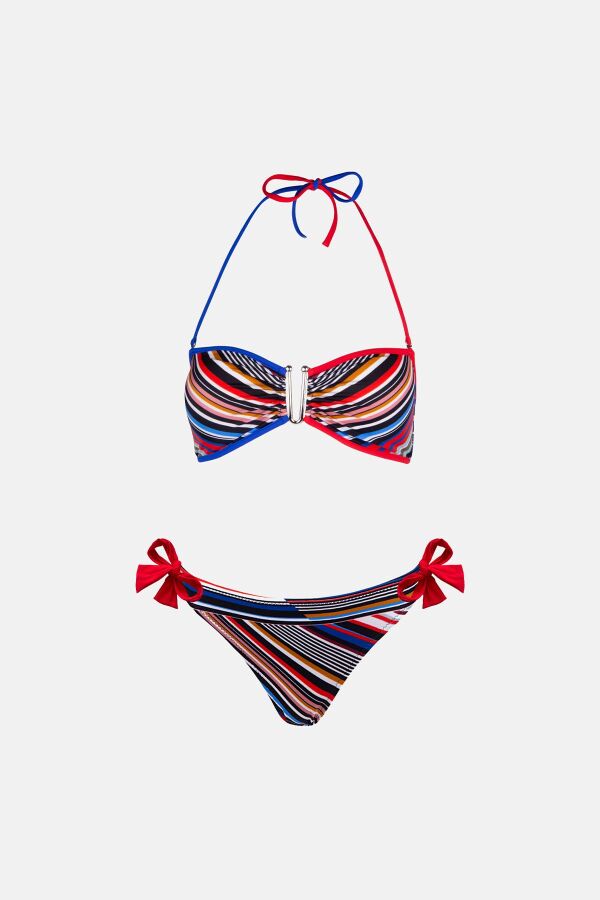 Ayyıldız 4616 Saks Straplez Bikini Takımı - 6