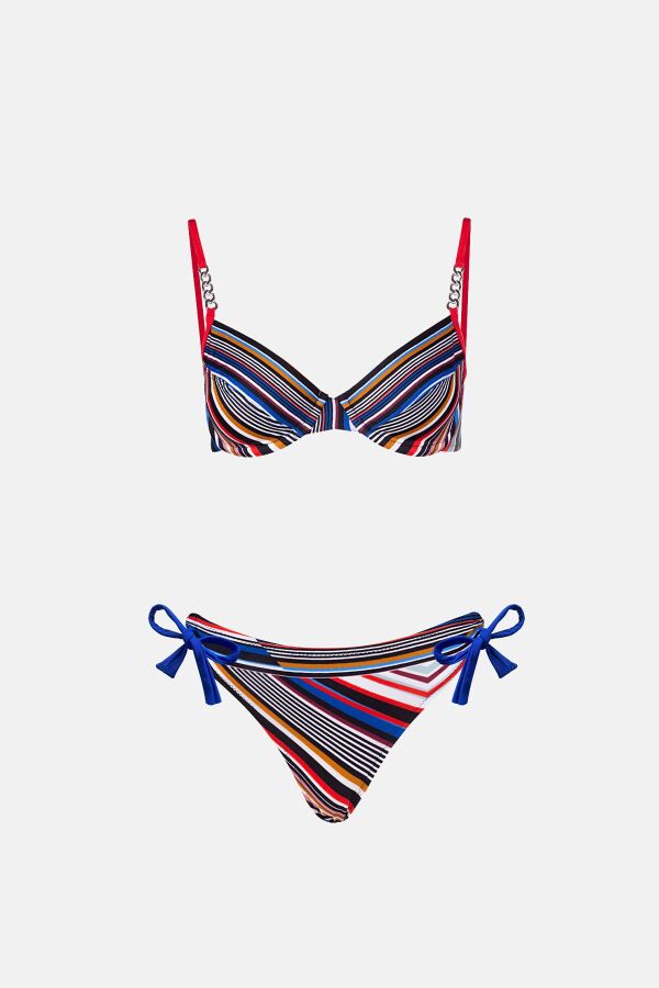 Ayyıldız 4618 Saks Kapsız Bikini Takımı - 4