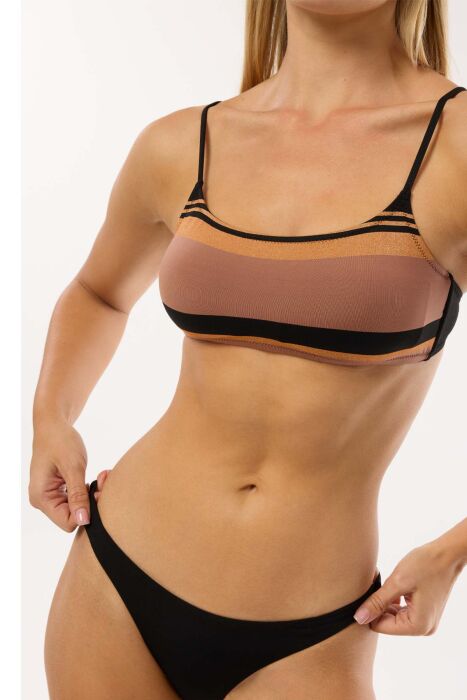 Ayyıldız 4623 Siyah Kahverengi Bikini Takımı - 2